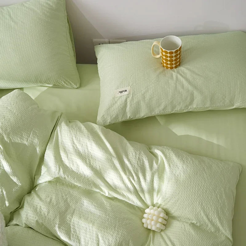 Kyoto Waffle Cotton Duvet Set