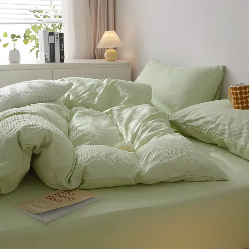 Kyoto Waffle Cotton Duvet Set